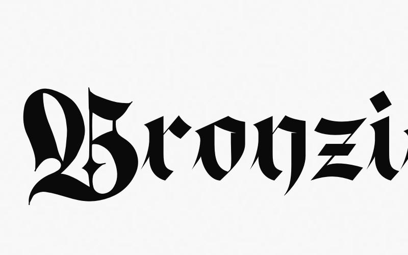 Bronzion Black Schriftart für den persönlichen Gebrauch