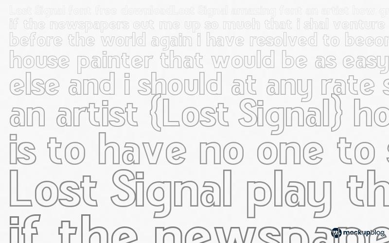 Lost Signal Font