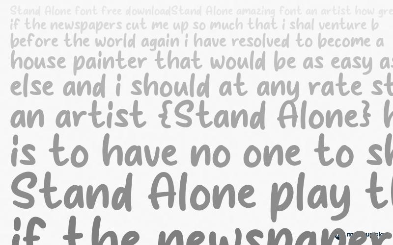 Stand Alone Font