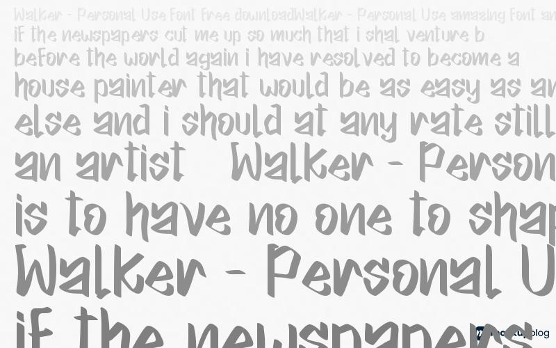 Walker – Personal Use Font