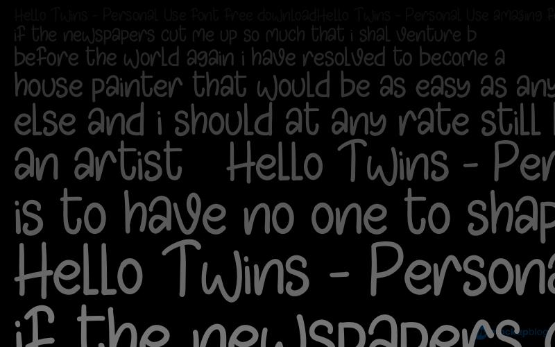 Hello Twins – Personal Use Font