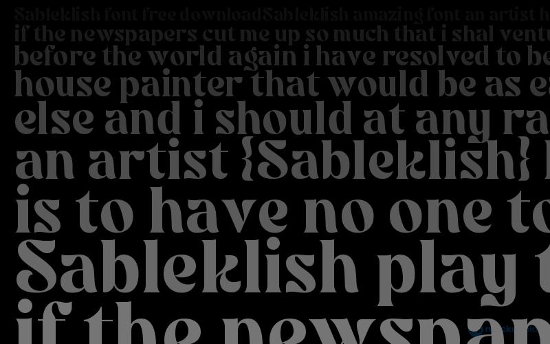 Sableklish Font