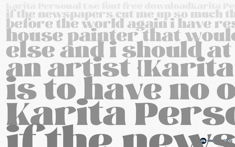 Karita Personal Use Font