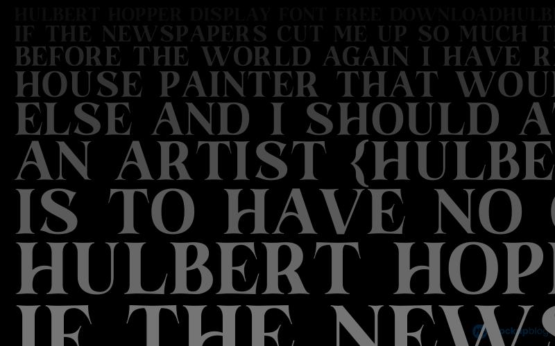 Hulbert Hopper Display Font