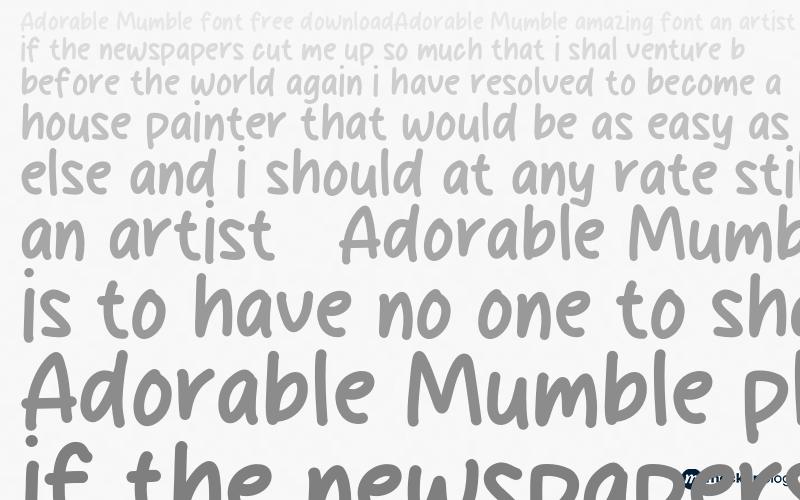 Adorable Mumble Font