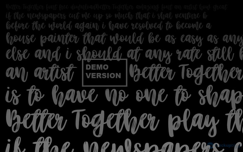 Schriftart „Better Together“