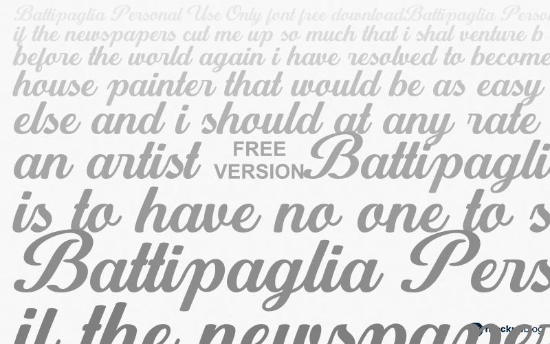 Battipaglia Personal Use Only Font