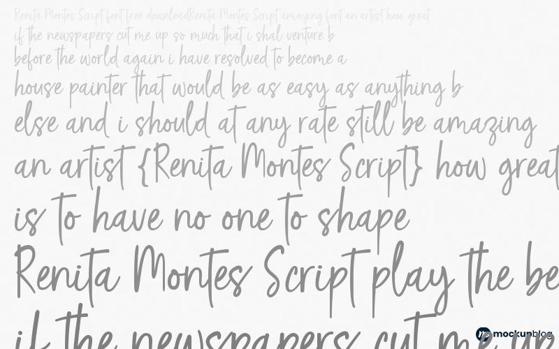 Renita Montes Script Font