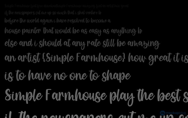 Simple Farmhouse Font