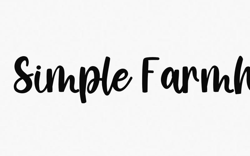 Simple Farmhouse Font