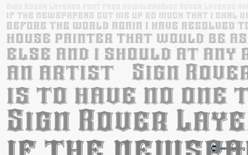 Sign Rover Layered Font