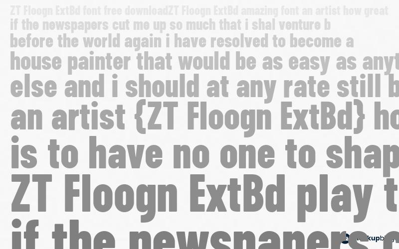 Schriftart ZT Floogn ExtBd