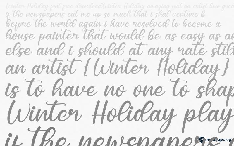 Winter Holiday Font