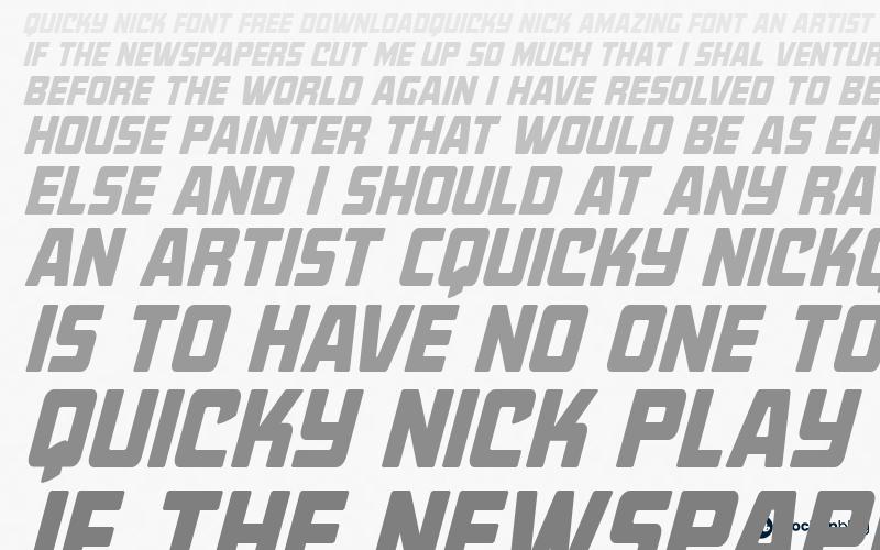 Quicky Nick Font