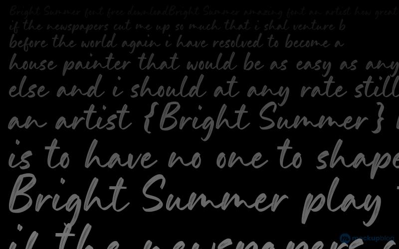 Bright Summer Font