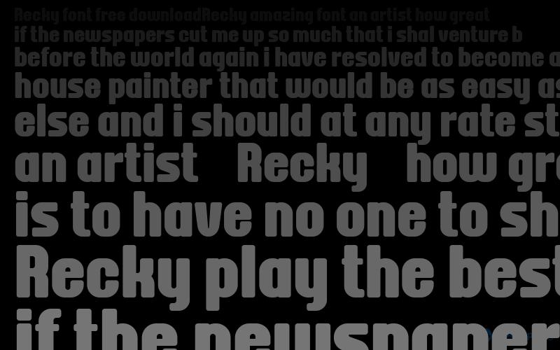 Recky Font