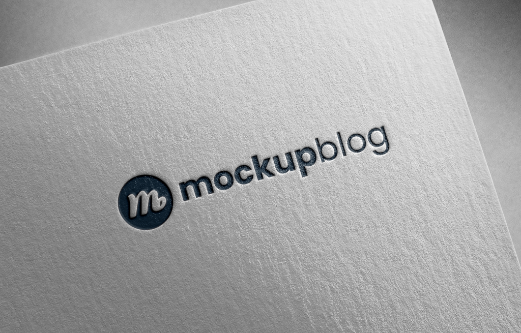 Paper Effect Logo Mockup