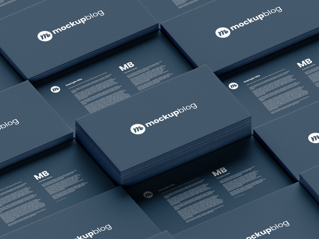 Business card grid mockup