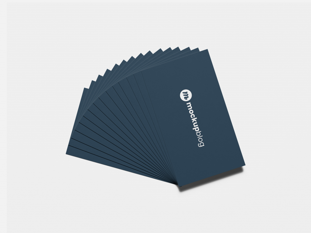 Business Card White Background Mockup