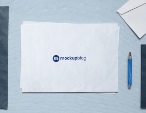 canvas-texture-paper-logo-mockup