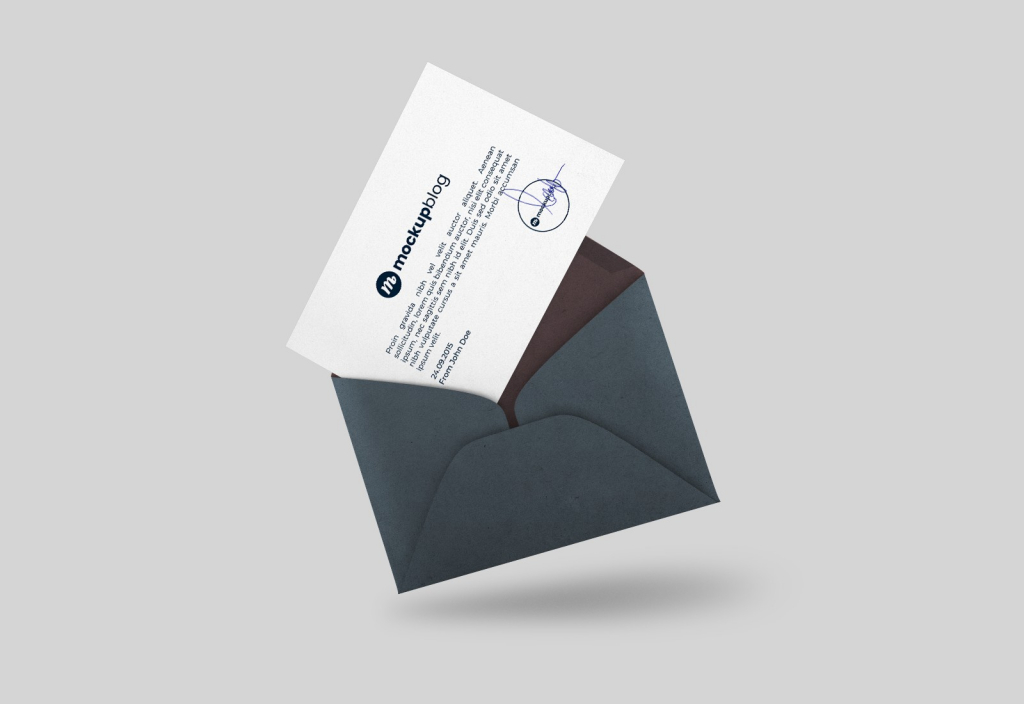 Envelope mockup free download