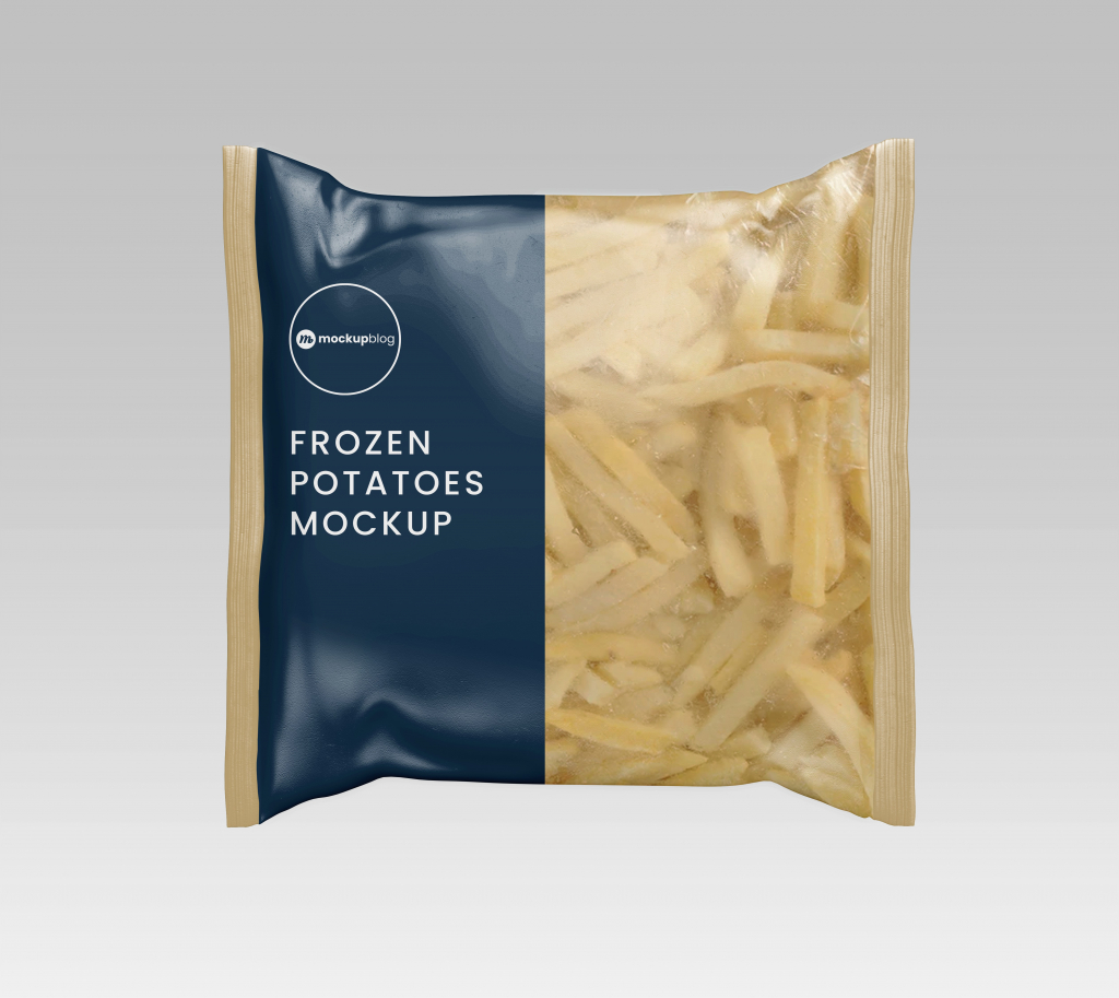 frozen patatoes package mockup