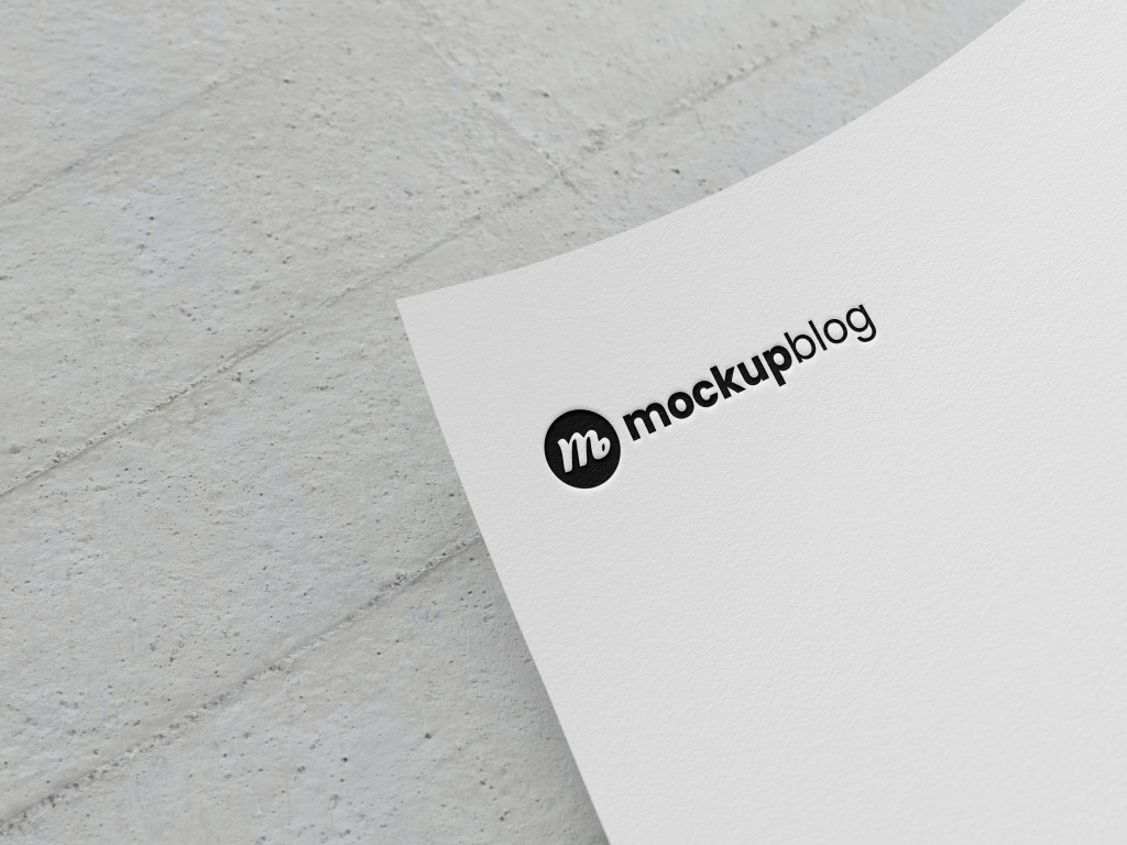 Simple Paper Logo Mockup