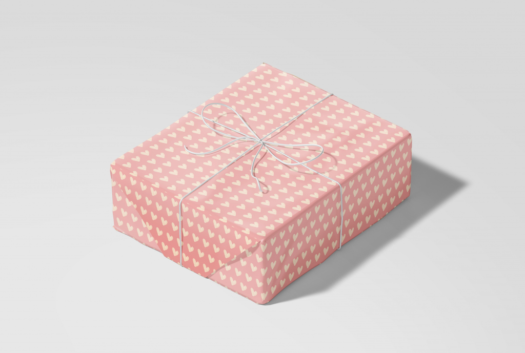 Valentines day package mockup