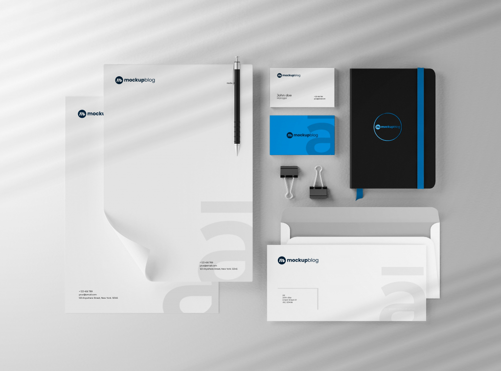 White identity kit simple mockup